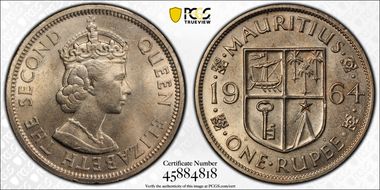 1964 Rupee MS64