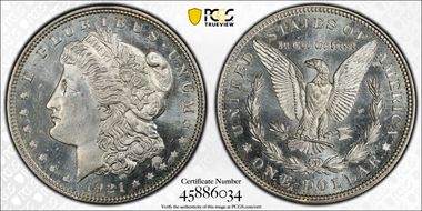 1921 $1 Morgan MS64DMPL