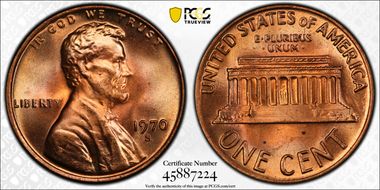 1970-S 1C Large Date MS65RD