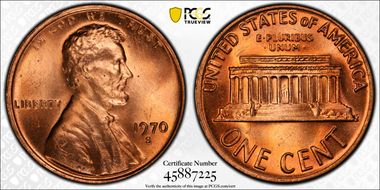 1970-S 1C Large Date MS66RD