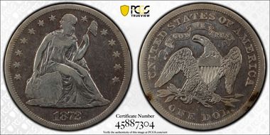 1872 $1 N1