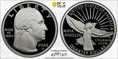 2022-S 25C Maya Angelou-Silver First Strike PR69DCAM