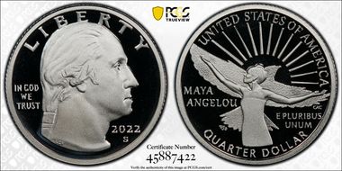 2022-S 25C Maya Angelou-Silver First Strike PR69DCAM
