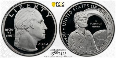 2022-S 25C Dr. Sally Ride-Silver First Strike PR69DCAM