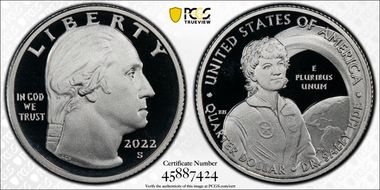 2022-S 25C Dr. Sally Ride-Silver First Strike PR69DCAM