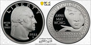 2022-S 25C Anna May Wong First Strike PR69DCAM
