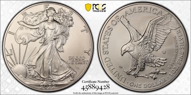 2022-W $1 Burnished Silver Eagle SP70