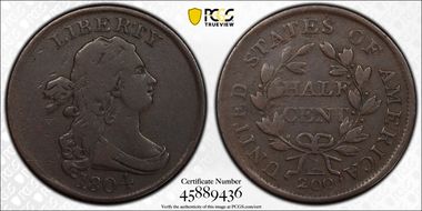 1804 1/2C C-1, Crosslet 4, Stems F12BN