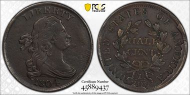 1804 1/2C C-6, Spiked Chin N1BN