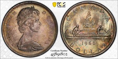 1966 S$1 Large Beads MS64