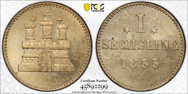 1855 Sech KM-585 MS64