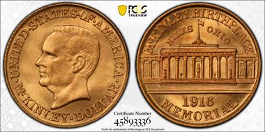 1916 G$1 McKinley MS65