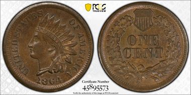 1864 1C Bronze MS63BN