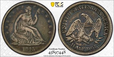 1845-O 50C WB-13 Large O VF25