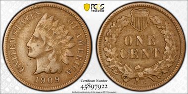 1909-S 1C Indian VG10BN