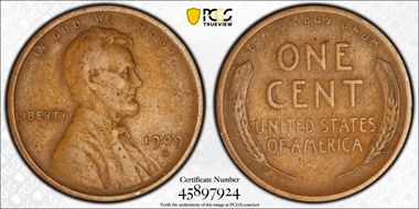 1909-S 1C Lincoln VF25BN