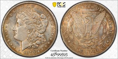 1878-CC $1 AU58