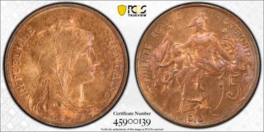 1913 5C Gad-165 F-119 MS65RB