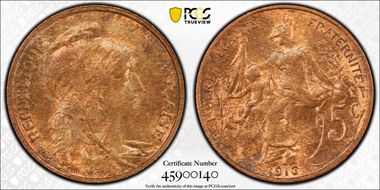 1916 5C Gad-165 F-119 MS65RB