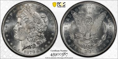 1878-S $1 VAM 19, Torn Bonnet MS63