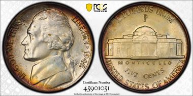 1942-P 5C Silver MS67FS