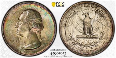 1947-S/S 25C RPM FS-502 MS67+