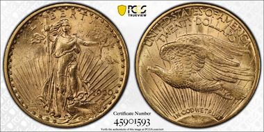 1920 $20 MS62