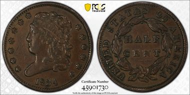 1834 1/2C VF30BN