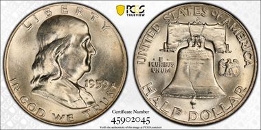 1959-D 50C MS65FBL