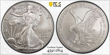 2022-W $1 Burnished Silver Eagle First Strike SP70