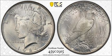 1924 $1 MS67+