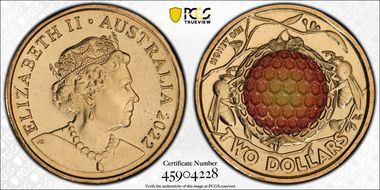 2022 $2 Honey Bee Colorized MS67