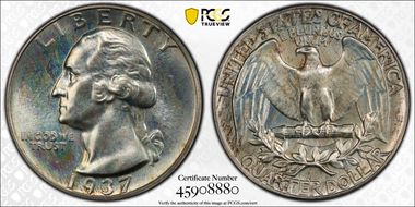 1937 25C PR68