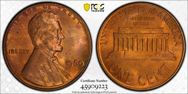 1960 1C Large Date MS64RB