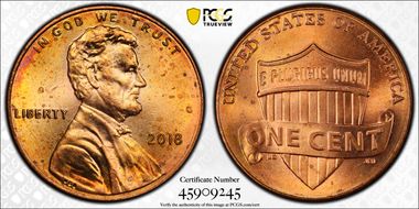 2018 1C Shield MS64RD