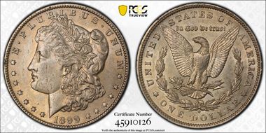 1899-O $1 Micro O AU53