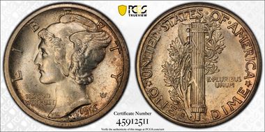 1916-S 10C Mercury MS63FB