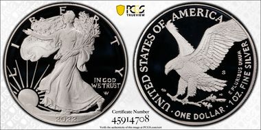 2022-S $1 Silver Eagle First Strike PR70DCAM