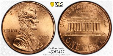 2000 1C "Cheerios" Cent MS66RD