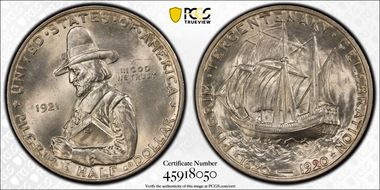 1921 50C Pilgrim MS64