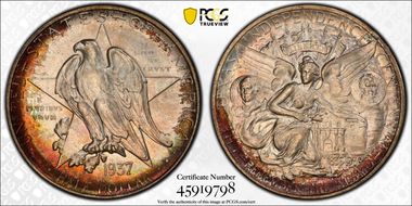 1937 50C Texas MS67+
