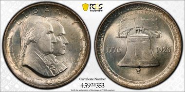 1926 50C Sesquicentennial MS64