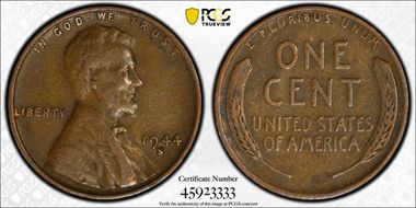1944-S 1C XF40BN