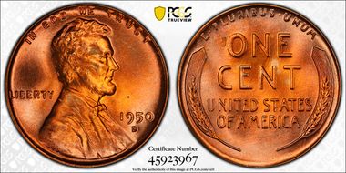 1950-D 1C MS67RD