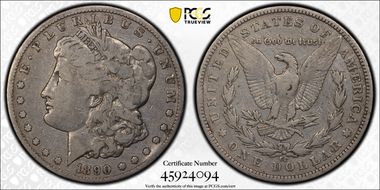 1890-CC $1 Tailbar N1