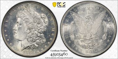 1878-S $1 VAM 19, Torn Bonnet MS64