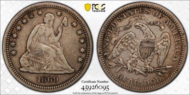 1869 25C VF25