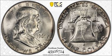1961 50C MS62
