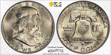 1961-D 50C MS62