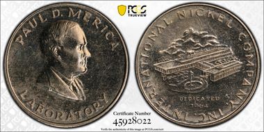 (1965) '25C' Pollock-5380 Paul D. Merica Laboratory MS62